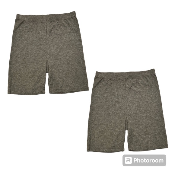 Marika Pants - 2 Pr. Marika Women’s Athletic Shorts. Stretch fabric. Charcoal gray.  XL